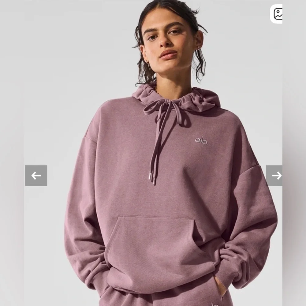 ALO Yoga Accolade Hoodie Medium Smoky Quartz NWT